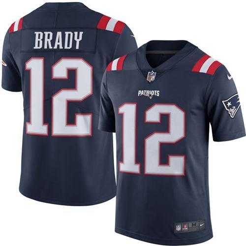 Nike Men & Women & Youth Patriots 12 Tom Brady Navy Blue Color Rush Limited Jersey,We sell and wholesale Nike Men & Women & Youth Patriots 12 Tom Brady Navy Blue Color Rush Limited Jersey on line form chian!